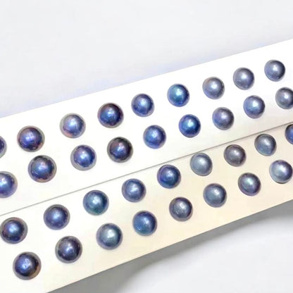 13–16mm Deep Blue Japan Amami Mabe Pearl Earrings