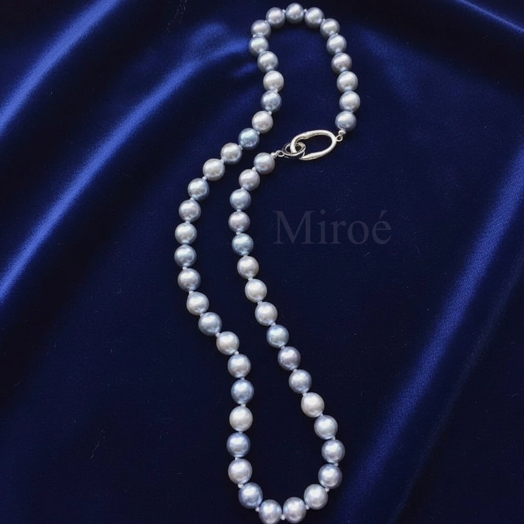 7–8mm 巴洛克真多麻珍珠頸鏈｜自由扣設計
