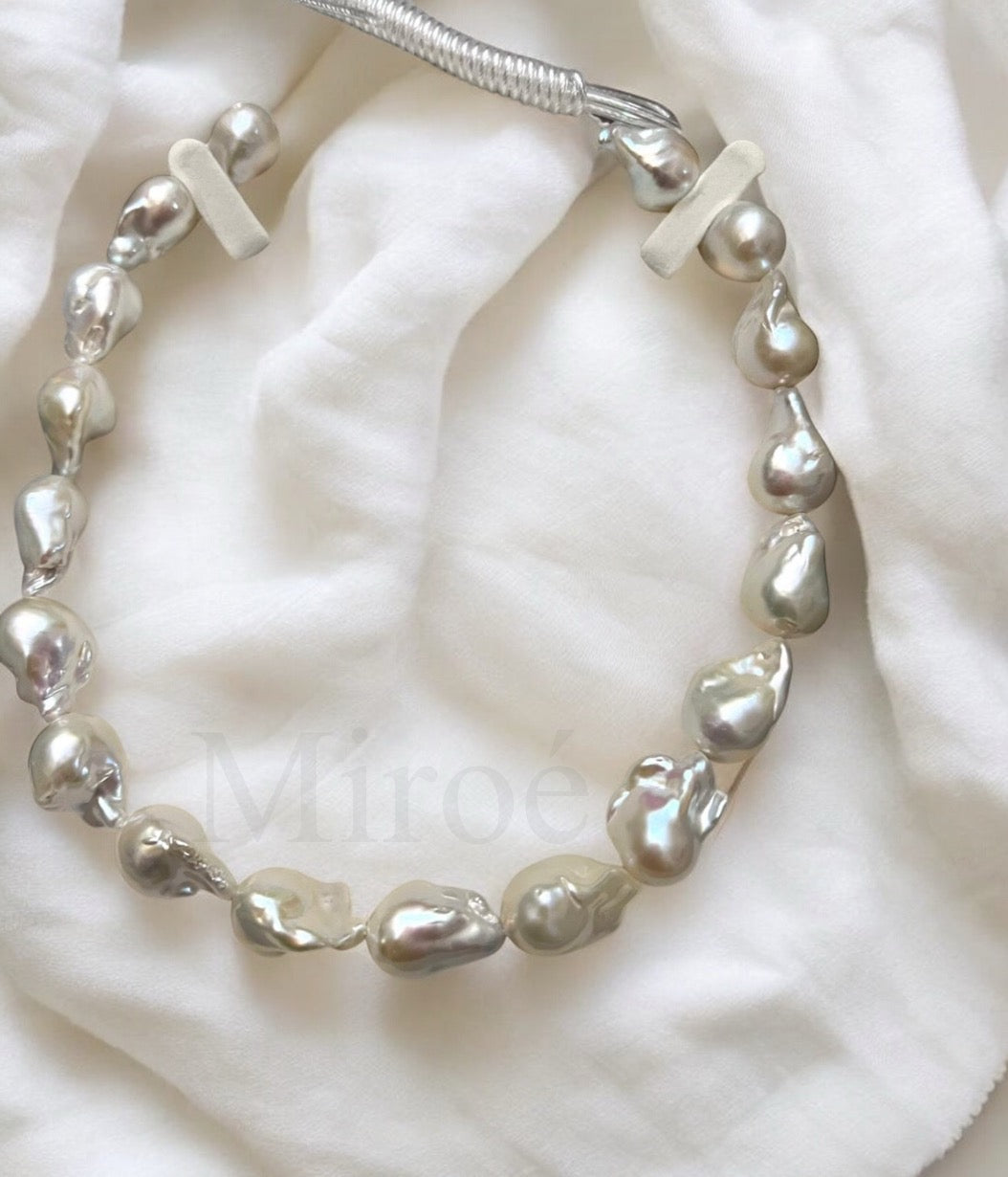 23-25mm 強光巴洛克珍珠頸鏈