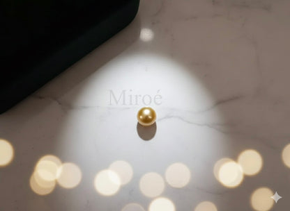9.9mm South Sea Golden Pearl | Deep Golden Round Mirror-Luster Grade - Loose Pearl
