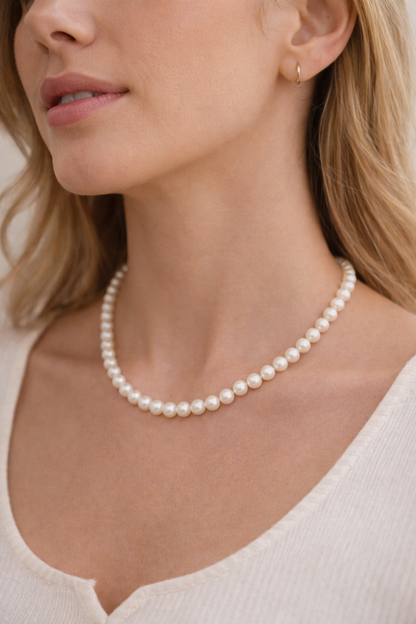 5mm 淡水無核珍珠頸鏈