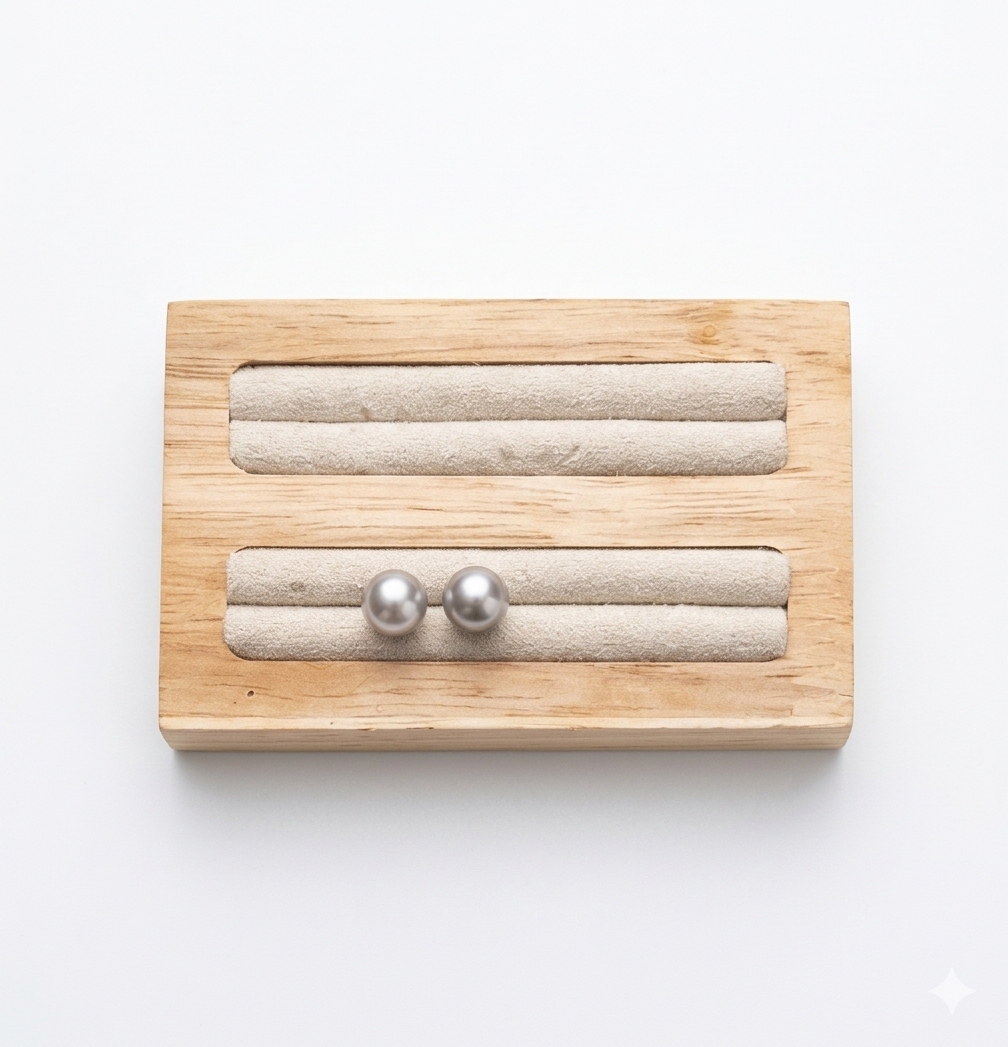 8mm Japanese Akoya Shintama Pearl Earrings