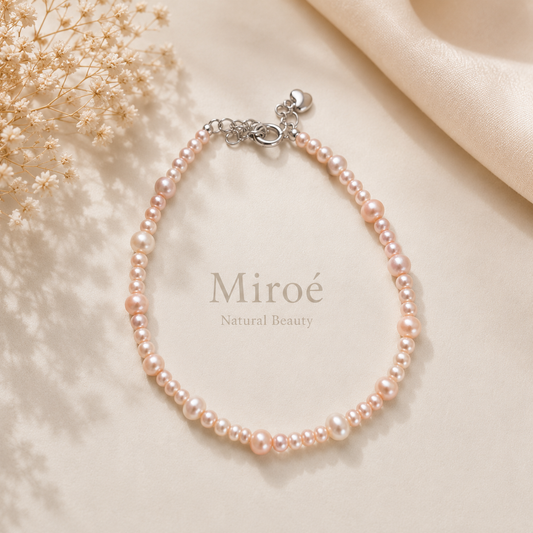 3-5mm 淡粉色珍珠手鏈 Soft Pink Pearl Bracelet
