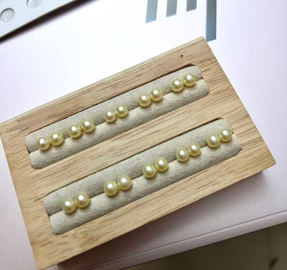 5mm Japanese Seawater “Feather Gold” Akoya Pearl Earrings