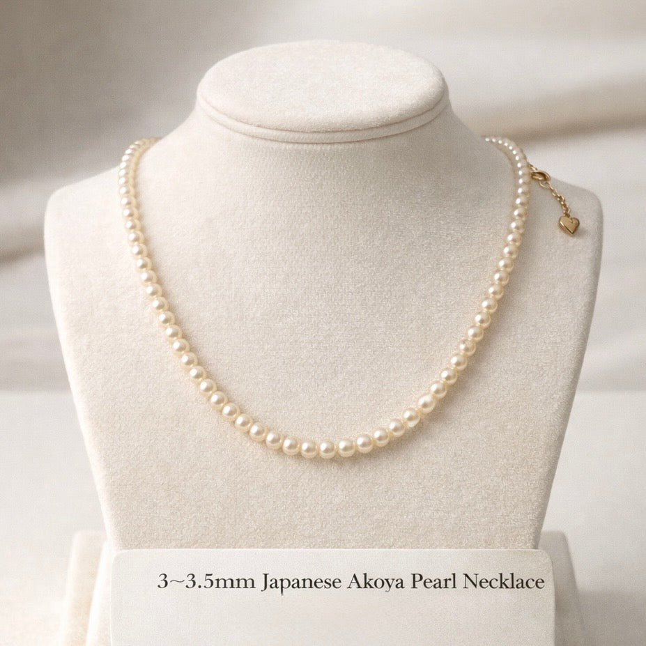 3-3.5mm 日本海水 Akoya 珍珠頸鏈