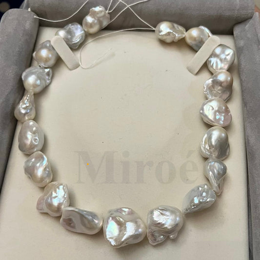 22mm Fan Baroque Pearl Necklace | Men’s Baroque Collection