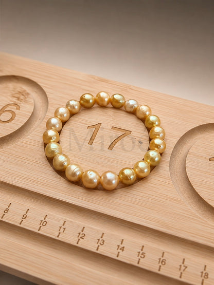8-10mm South Sea Golden Baroque Pearl Bracelet