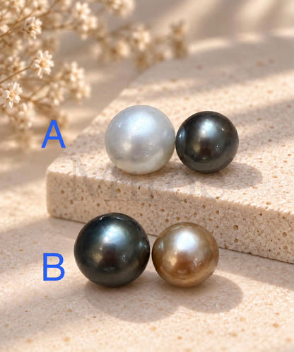 澳白 × 大溪地珍珠雙珠吊墜｜Two Pearl Pendant