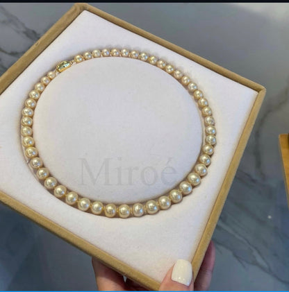 9-10mm 南洋海水金珠頸鏈 (附GRC 證書)