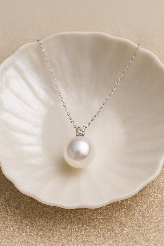 10-11mm Classic Design Top-Grade Freshwater White Pearl Necklace (Sayo Pearl) (Pre-order)