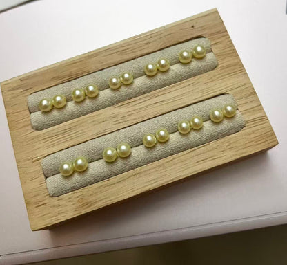 5mm Japanese Seawater “Feather Gold” Akoya Pearl Earrings