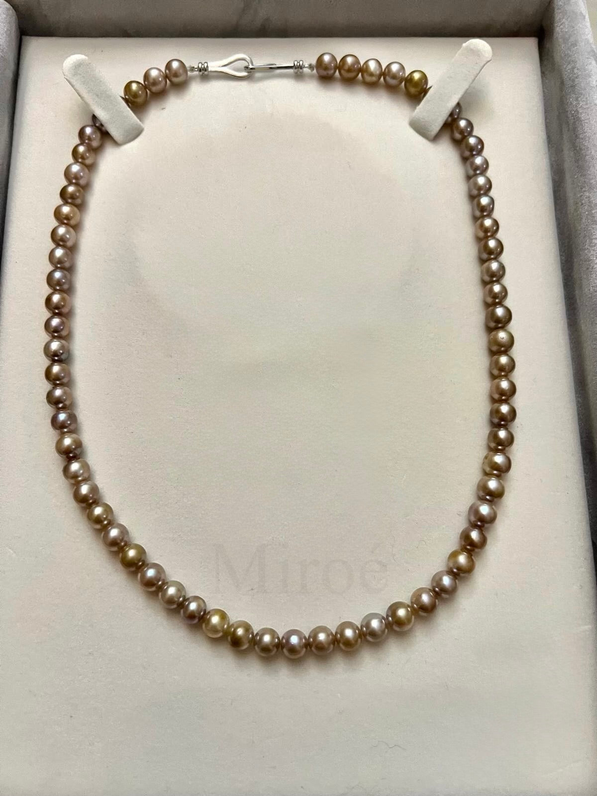 6mm Rare Golden Overtone Freshwater Pearl Necklace