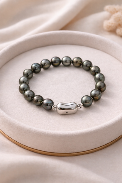 10mm Tahitian Black Pearl Bracelet