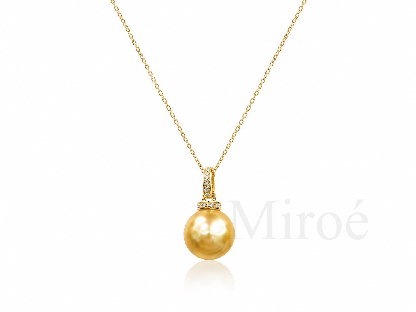 14mm Rich Golden South Sea Pearl Pendant