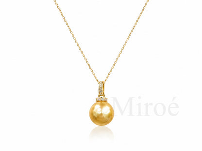 14mm Rich Golden South Sea Pearl Pendant