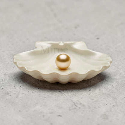 9.9mm South Sea Golden Pearl | Deep Golden Round Mirror-Luster Grade - Loose Pearl