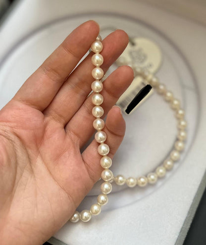 Japanese Saltwater Akoya Rose Pearl Necklace (with Guild Certificate)