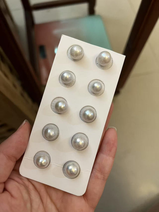 9-10mm natural freshwater grey Baroque pearls